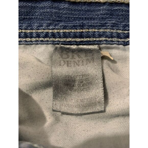 BKE Tyler Jeans Size 34x29 Mens Blue Denim Distressed Straight Leg Medium Wash - Picture 12 of 14